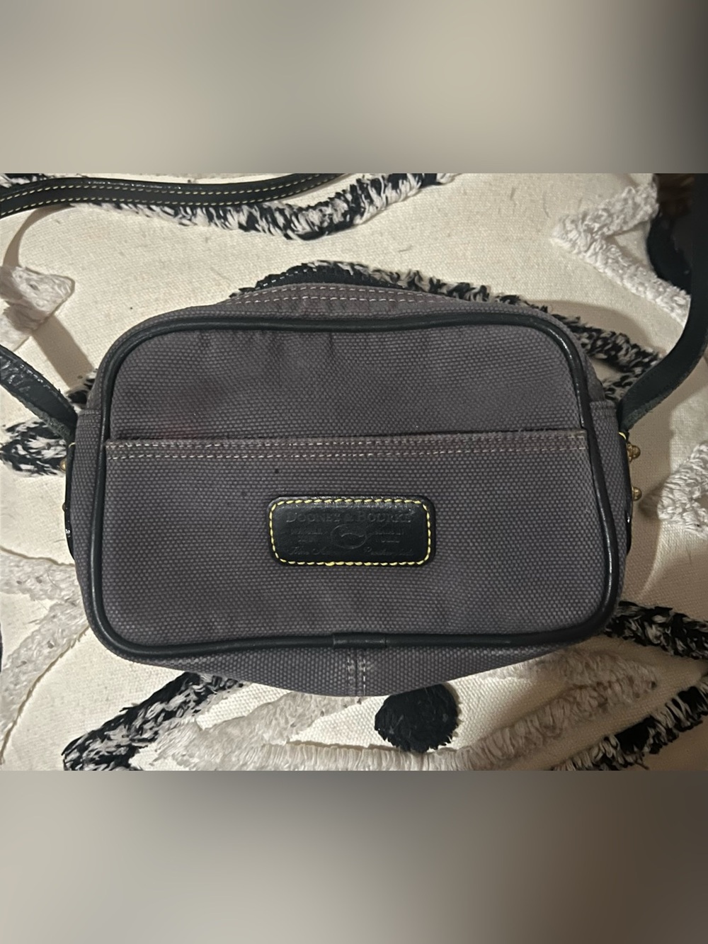 Dooney & Bourke great quality dark gray small bag / leather
